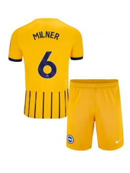 Brighton James Milner #6 Dječji Gostujuci Dres kompleti 2024-25 Kratak Rukavima (+ kratke hlače)